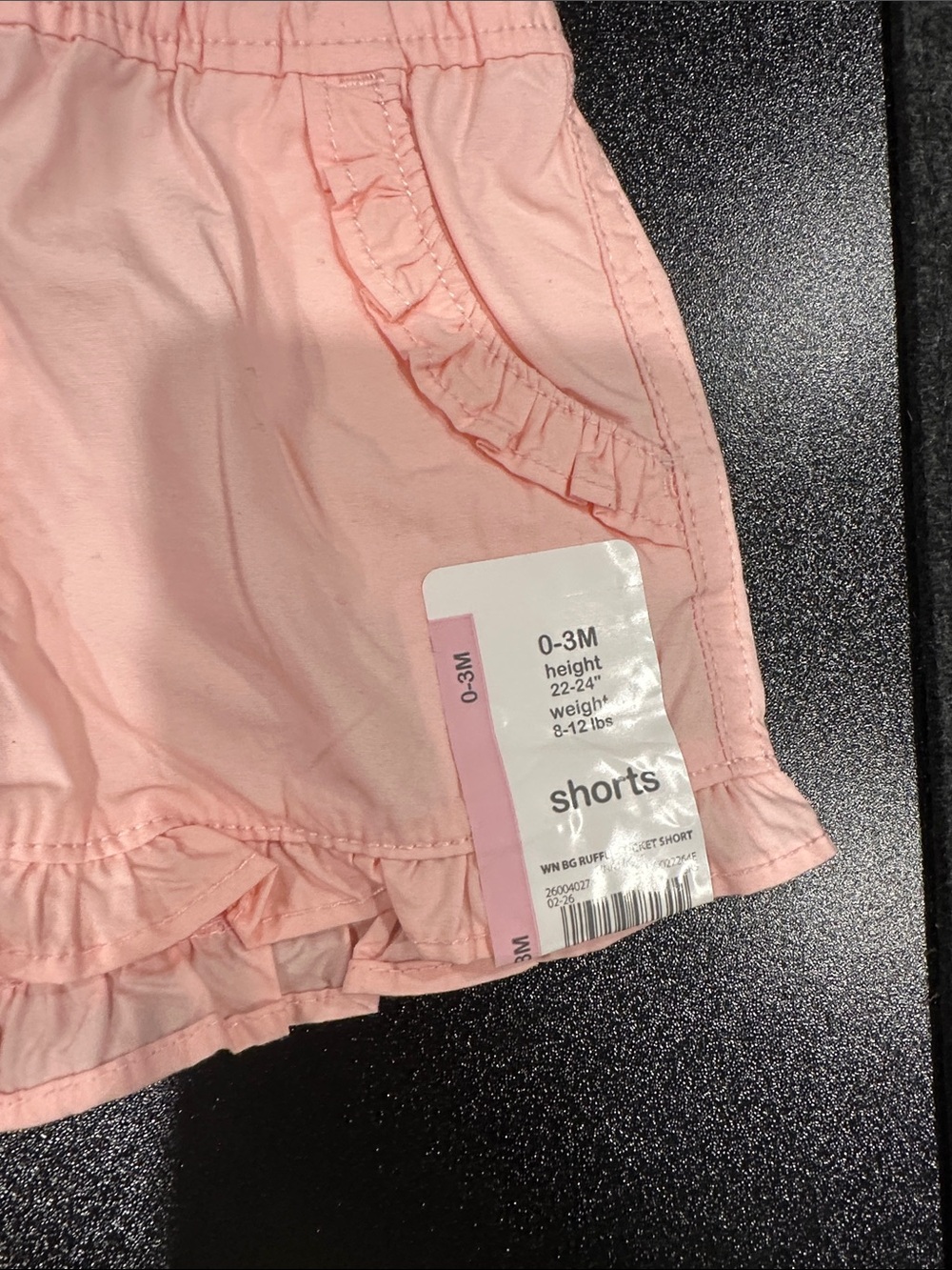 Pink Ruffle Hem Shorts - Picture 4 of 6